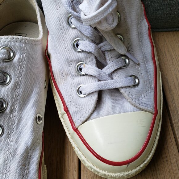 EUC CTAS Converse vintage old school canvas low top white 162065C (10M - 12W) - Picture 9 of 9
